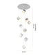 Bethel International 9 Light in Chrome Cubed Chandelier With A Clear Distorted Glass Shades Model: GL446C27CH