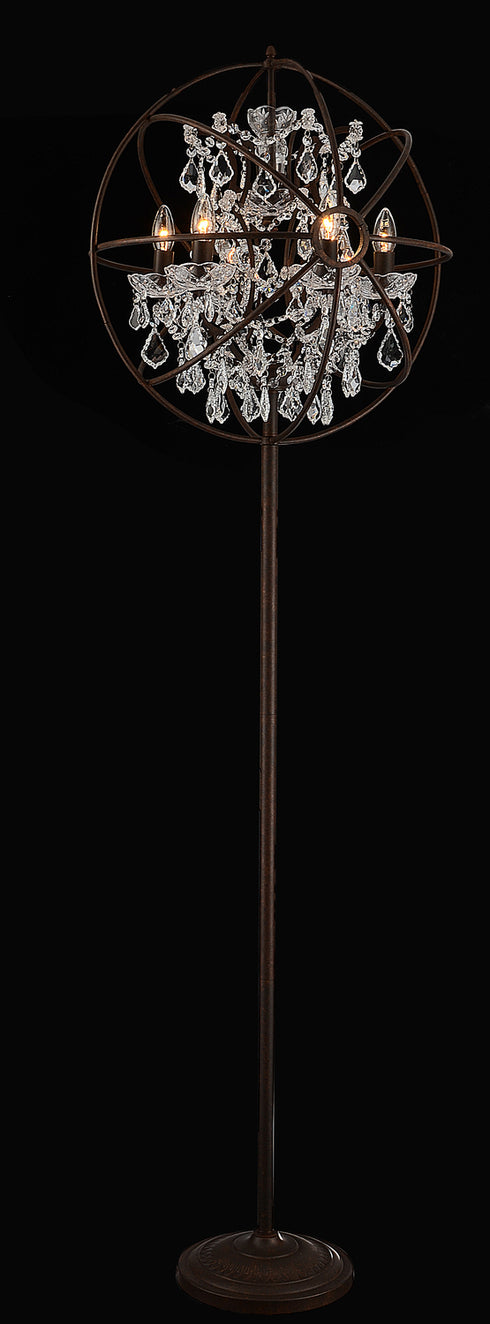 Bethel International China Floor Lamp in Antique Bronze Finish Model: KV26