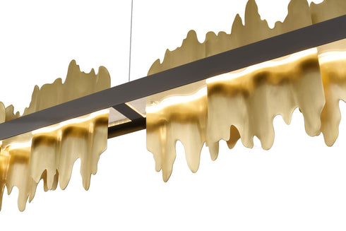 Bethel International in Black and Brass LED Chandelier Model: FT124C47B