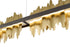 Bethel International in Black and Brass LED Chandelier Model: FT124C47B
