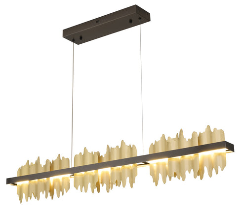 Bethel International in Black and Brass LED Chandelier Model: FT124C47B