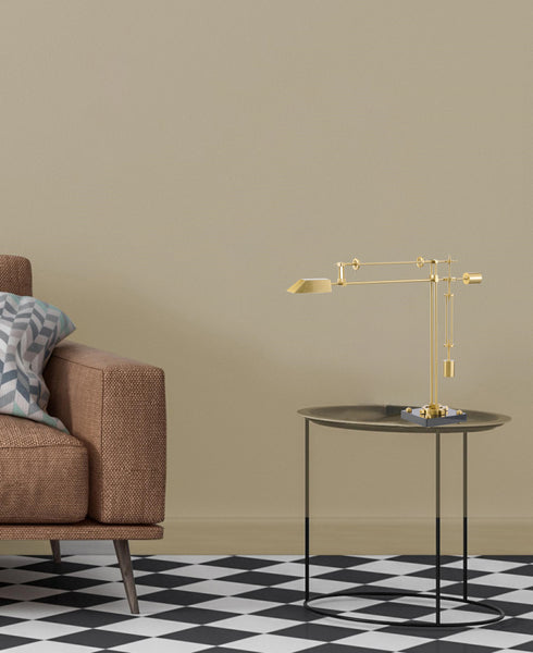 Bethel International in Black and Brass LED Table Lamp Model: MU154T27BLK