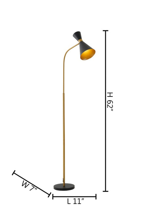 Bethel International in Black and Gold Floor Lamp Model: DU176F62BK