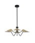 Bethel International in Black and Shiny Brass LED Chandelier Model: MU151C34BR