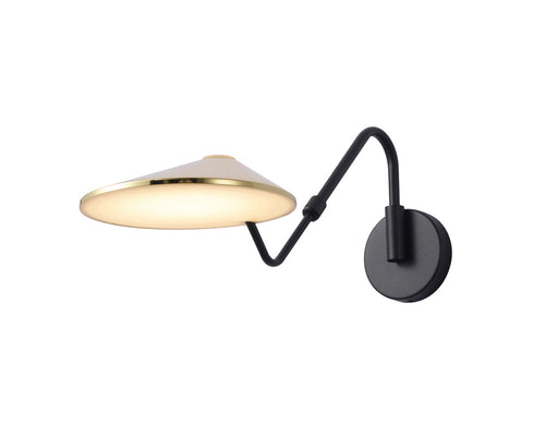 Bethel International in Black and Shiny Brass LED Wall Sconce Model: MU152W25BR