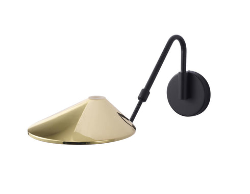 Bethel International in Black and Shiny Brass LED Wall Sconce Model: MU152W25BR