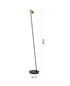 Bethel International in Black and Stain Brass LED Floor Lamp Model: MU149F64BR
