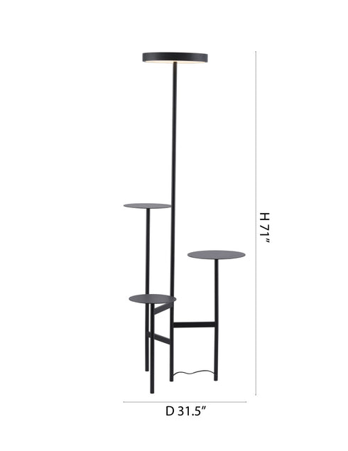 Bethel International in Black LED Floor Lamp Model: MU148F70BLK