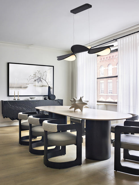Bethel International in Black LED Pendant Model: MU122C50BLK