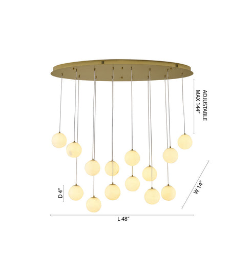 Bethel International in Brass Chandelier Model: WHP48BR
