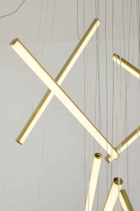 Bethel International in Brass LED Chandelier Model: LTY02C24BR