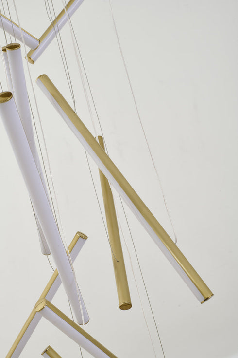 Bethel International in Brass LED Chandelier Model: LTY02C24BR