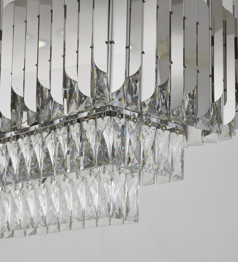 Bethel International in Chrome Rectangular Frame Chandelier Model: GL406C38CH