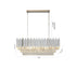 Bethel International in Chrome Rectangular Frame Chandelier Model: GL406C38CH