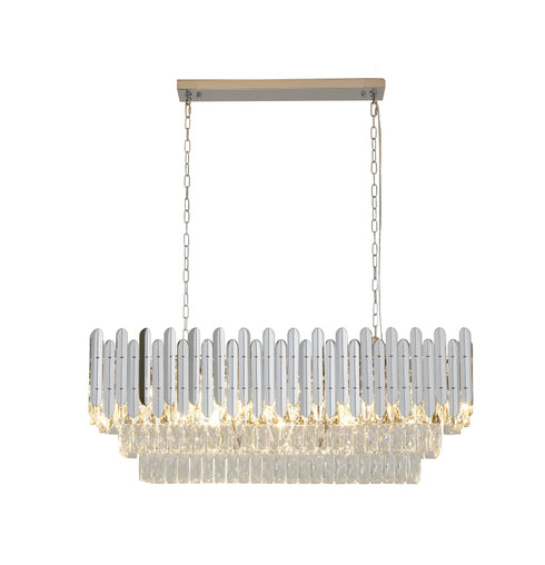 Bethel International in Chrome Rectangular Frame Chandelier Model: GL406C38CH