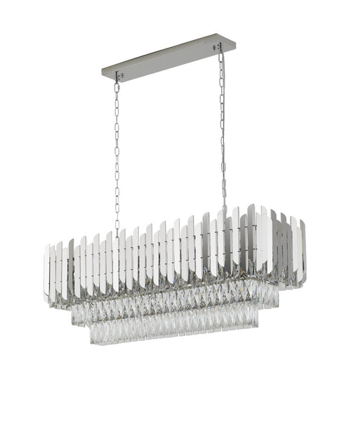 Bethel International in Chrome Rectangular Frame Chandelier Model: GL406C38CH