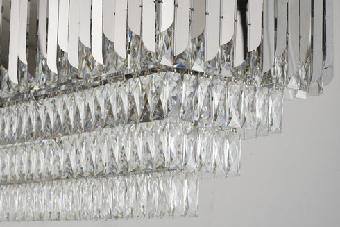 Bethel International in Chrome Rectangular Frame Chandelier Model: GL406C47CH