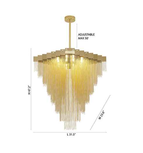 Bethel International in Gold Chandelier Model: IMG09C31BR