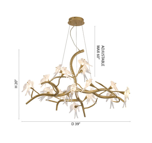 Bethel International in Gold Chandelier Model: IMP39GD