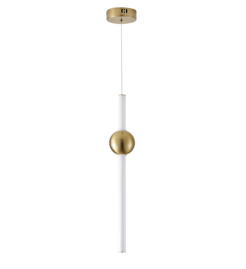 Bethel International in Gold Single Pendant Light Model: DLS114P23W