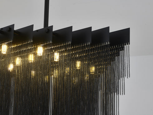 Bethel International in Satin Black Chandelier Model: IMG12C31BK