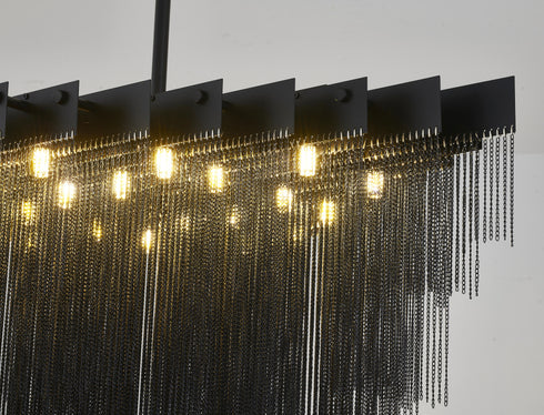Bethel International in Satin Black Chandelier Model: IMG13C39BK