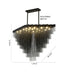 Bethel International in Satin Black Chandelier Model: IMG14C47BK