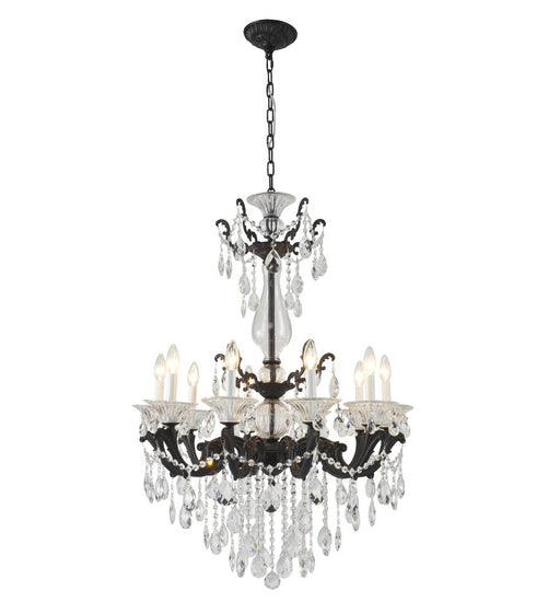 Bethel International in Satin Black Chandelier Model: LA50C28BLK