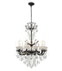 Bethel International in Satin Black Chandelier Model: LA50C28BLK