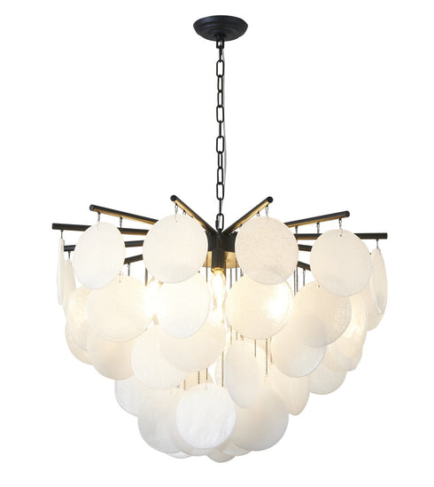 Bethel International in Satin Black Frame Chandelier Model: TD31C30BK