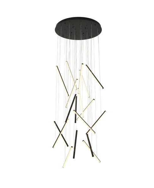 Bethel International in Satin Black LED Chandelier Model: LTY01C32BLK