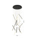 Bethel International in Satin Black LED Chandelier Model: LTY01C32BLK
