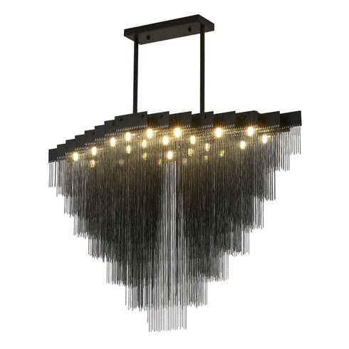Bethel International in Satin Black Prism Chandelier Model: IMG08C47B