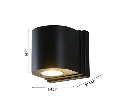 Bethel International in Satin Black Wall Sconce Model: KAC23