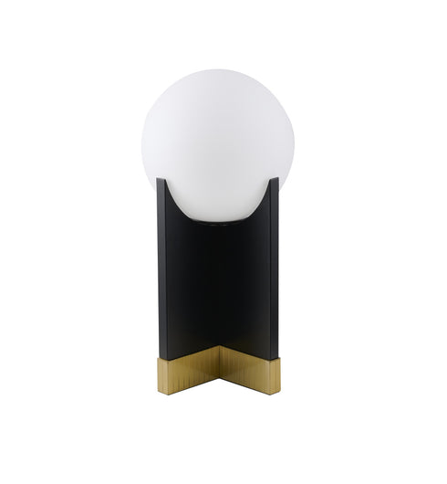 Bethel International in Satin Brass and Black Table Lamp Model: MU134CT16BR
