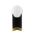 Bethel International in Satin Brass and Black Table Lamp Model: MU134CT16BR