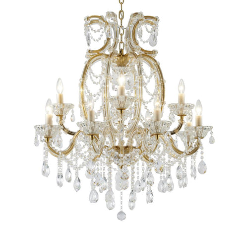 Bethel International in Satin Brass Chandelier Model: LA4307C33BR