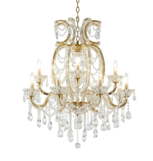 Bethel International in Satin Brass Chandelier Model: LA4307C38BR