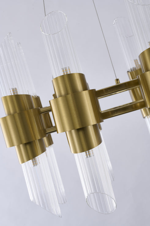 Bethel International in Satin Brass Chandelier Model: MU130C24BR