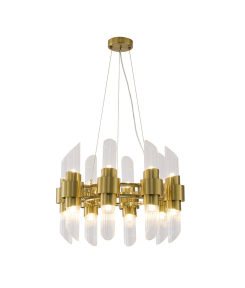 Bethel International in Satin Brass Chandelier Model: MU130C24BR
