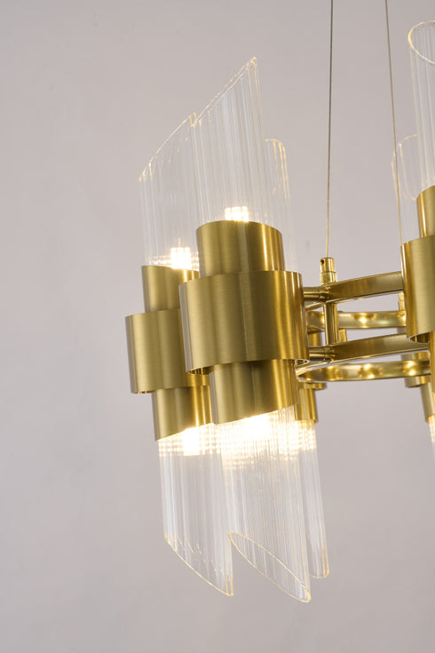 Bethel International in Satin Brass Chandelier Model: MU130C24BR