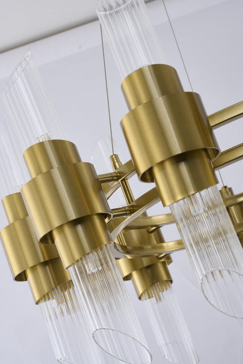 Bethel International in Satin Brass Chandelier Model: MU131C32BR
