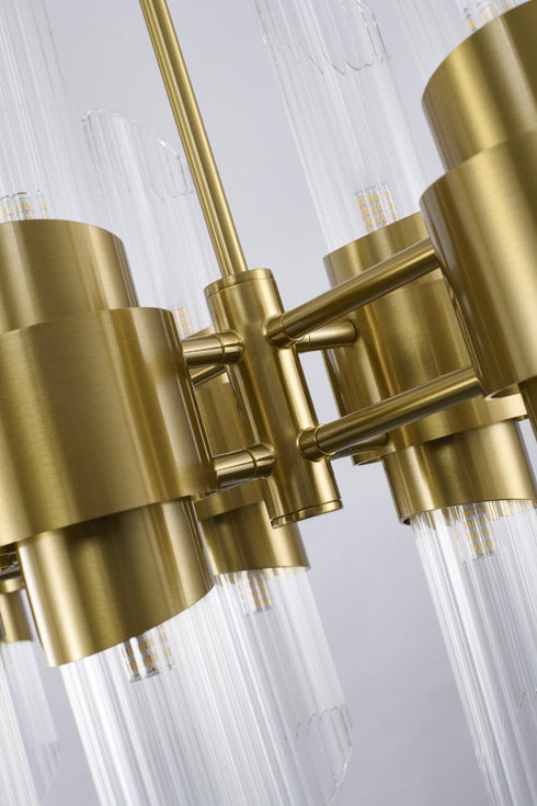 Bethel International in Satin Brass Chandelier Model: MU133C45BR