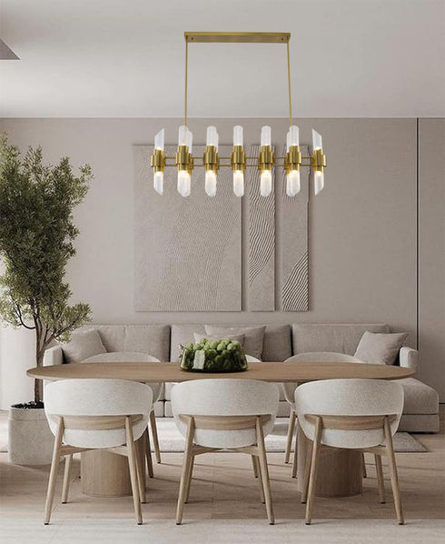 Bethel International in Satin Brass Chandelier Model: MU133C45BR