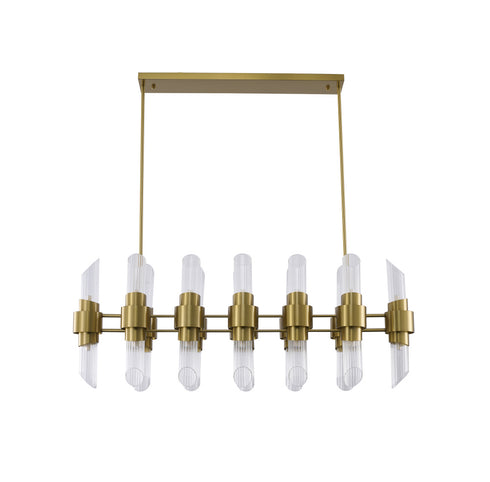 Bethel International in Satin Brass Chandelier Model: MU133C45BR