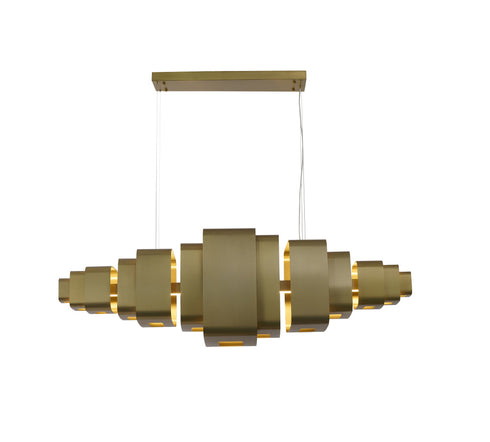 Bethel International in Satin Brass LED Chandelier Model: MU140C60BR