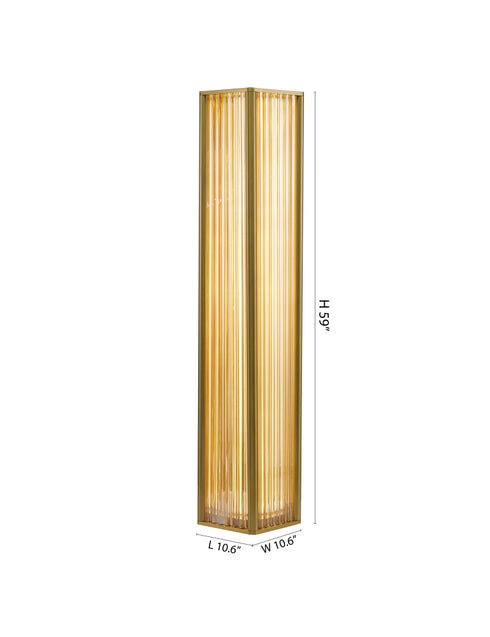 Bethel International in Satin Brass LED Floor Lamp Model: MU139F60BR
