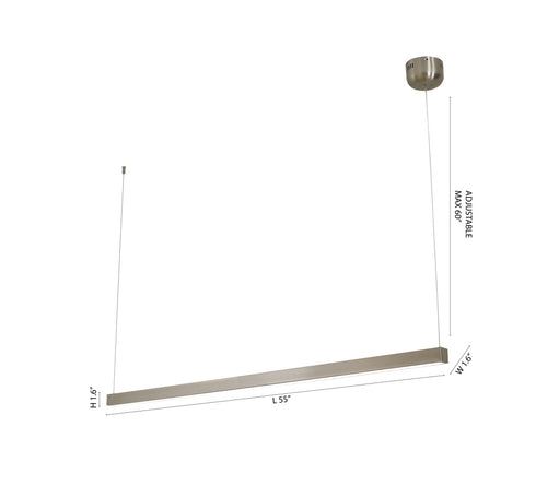 Bethel International in Satin Nickel LED Chandelier Model: LTY03C55SN