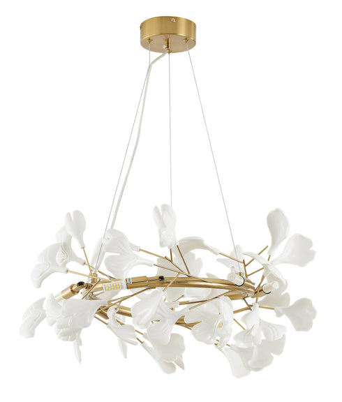 Bethel International Round in Brass Frame Chandelier Model: CX01C24BR
