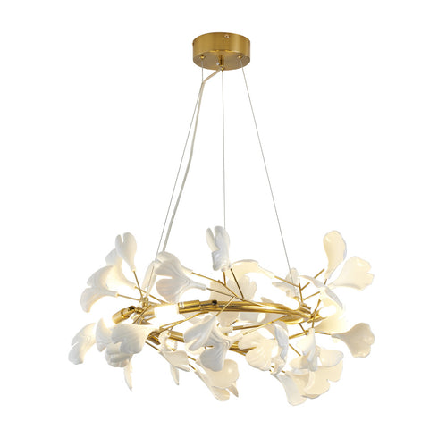 Bethel International Round in Brass Frame Chandelier Model: CX01C24BR